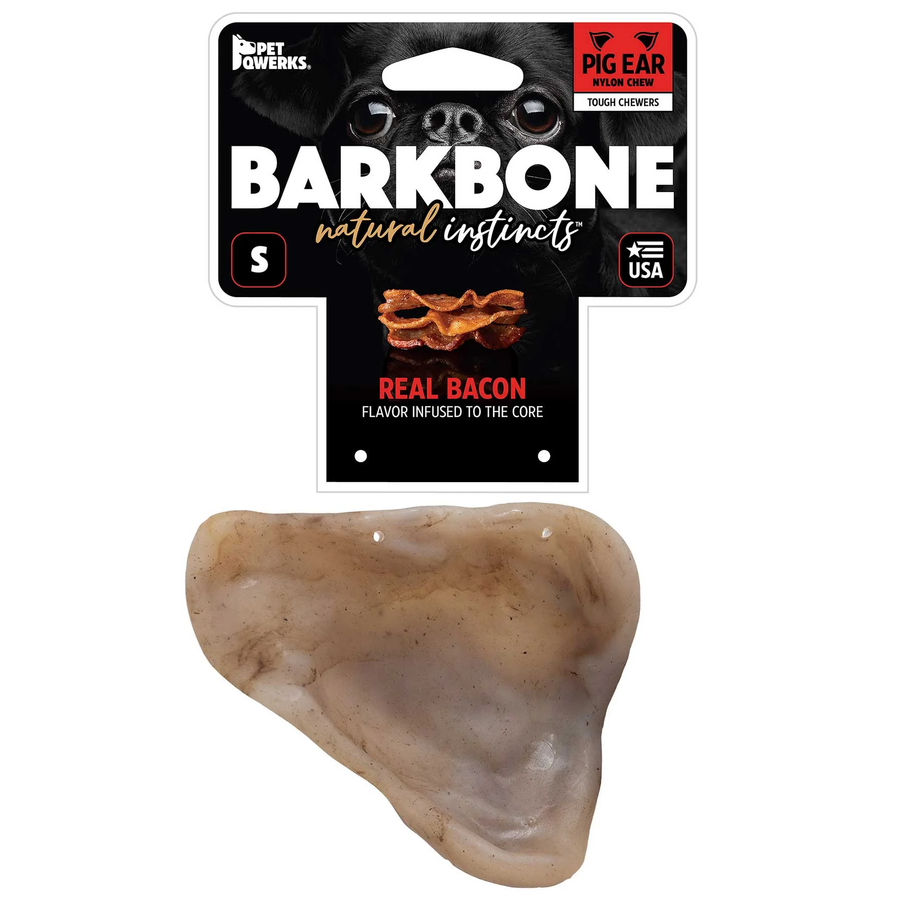 BarkBone Natural Instincts Nylon Pig Ear - Image 5