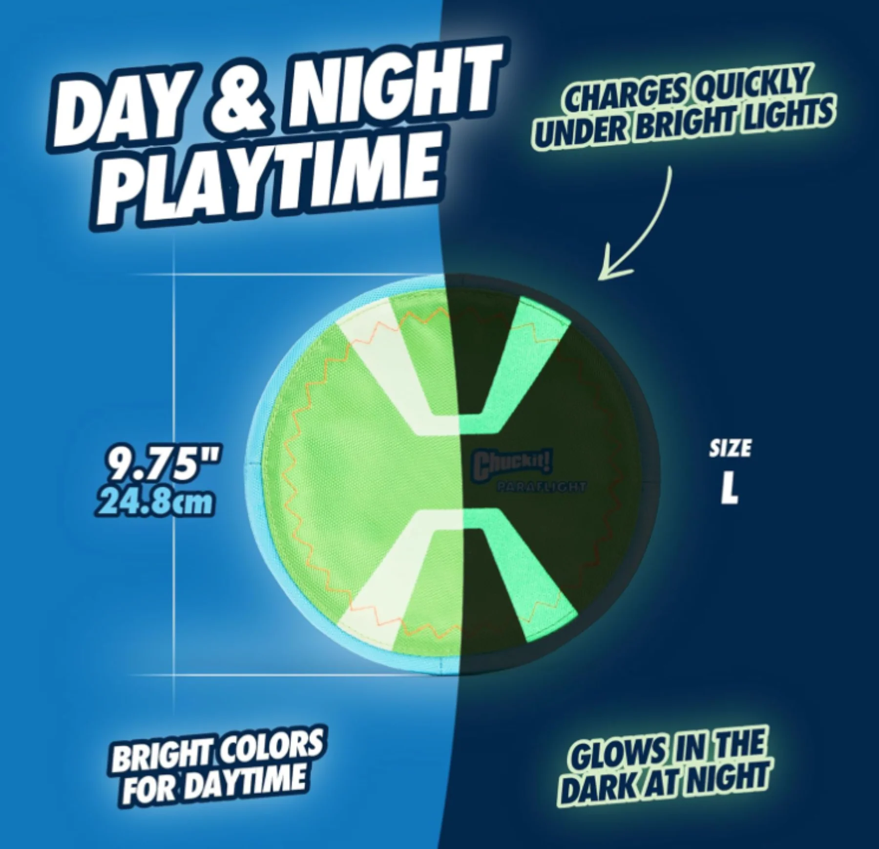 Chuckit! Paraflight Max Glow Flyer Dog Toy - Image 4
