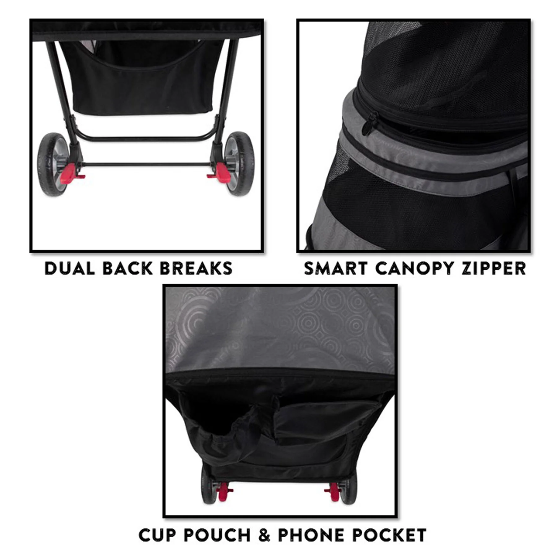 Gen7Pets Grey Shadow Regal Plus Pet Stroller - Image 4