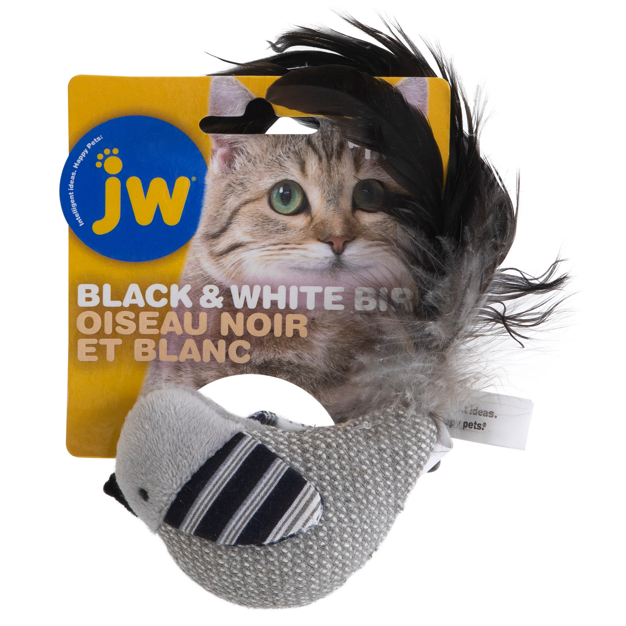 JW Cataction Black And White Bird Toy - Image 3