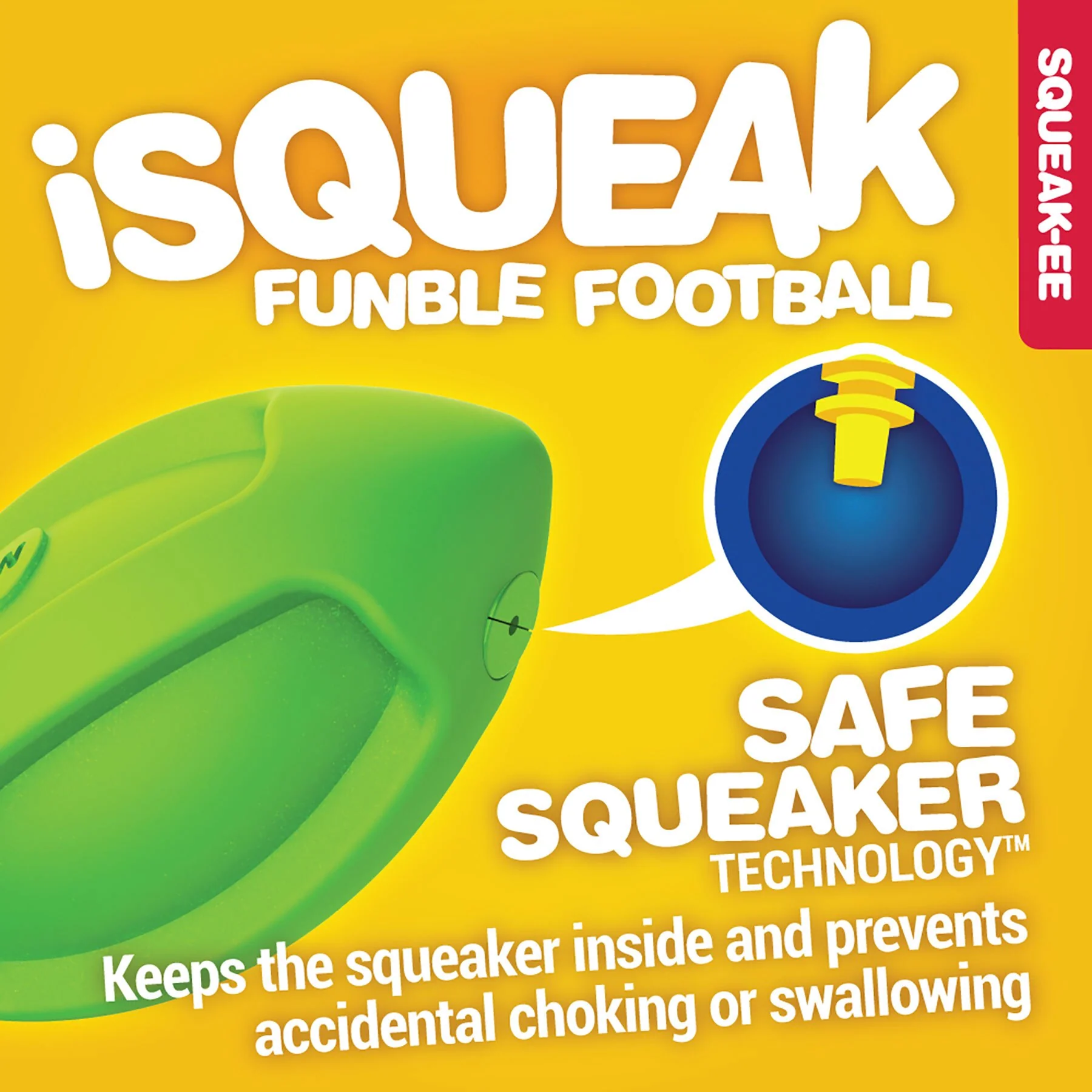 JW iSqueak Funble Football Dog Toy - Image 4