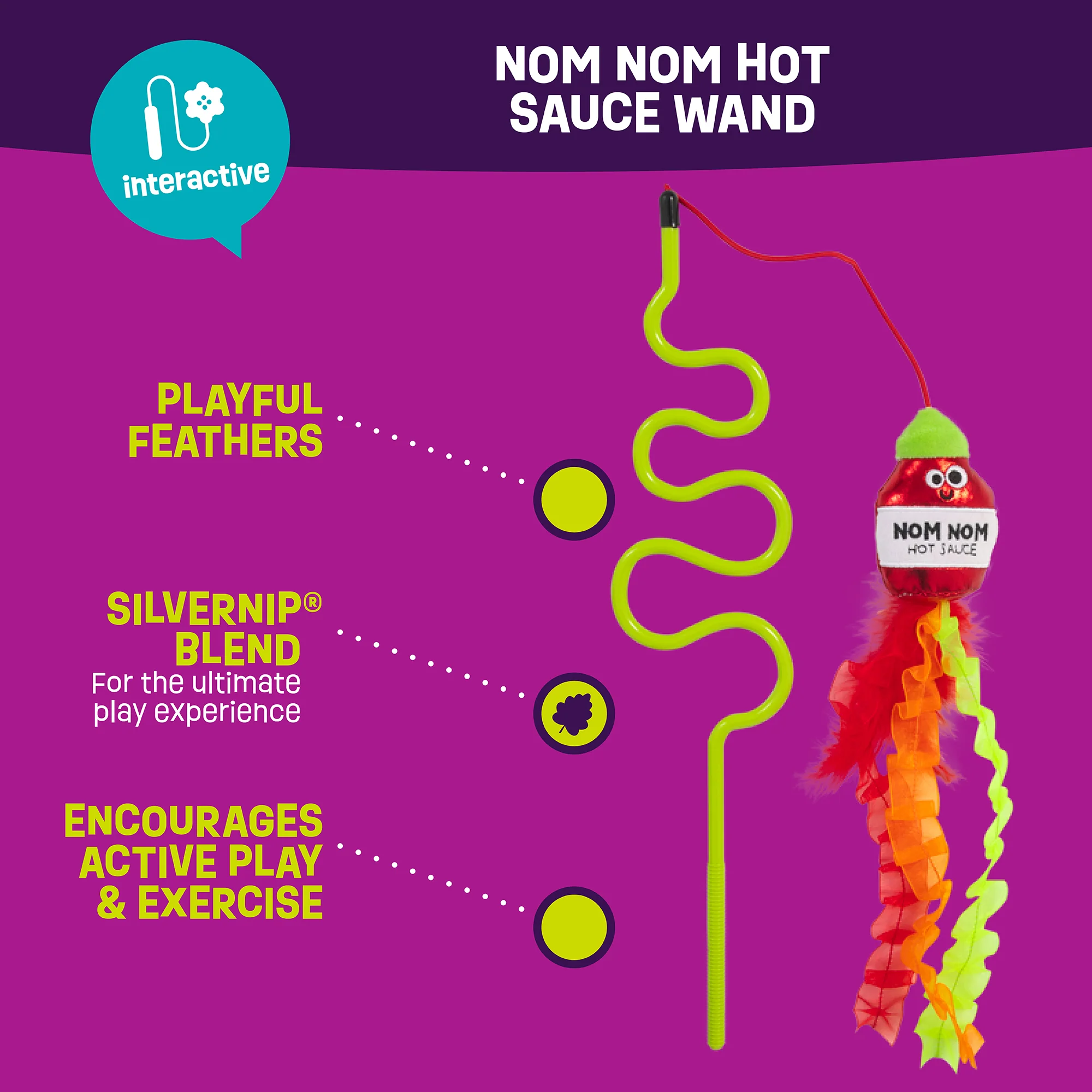 Mad Cat Nom Nom Hot Sauce Ribbon Wand - Image 2